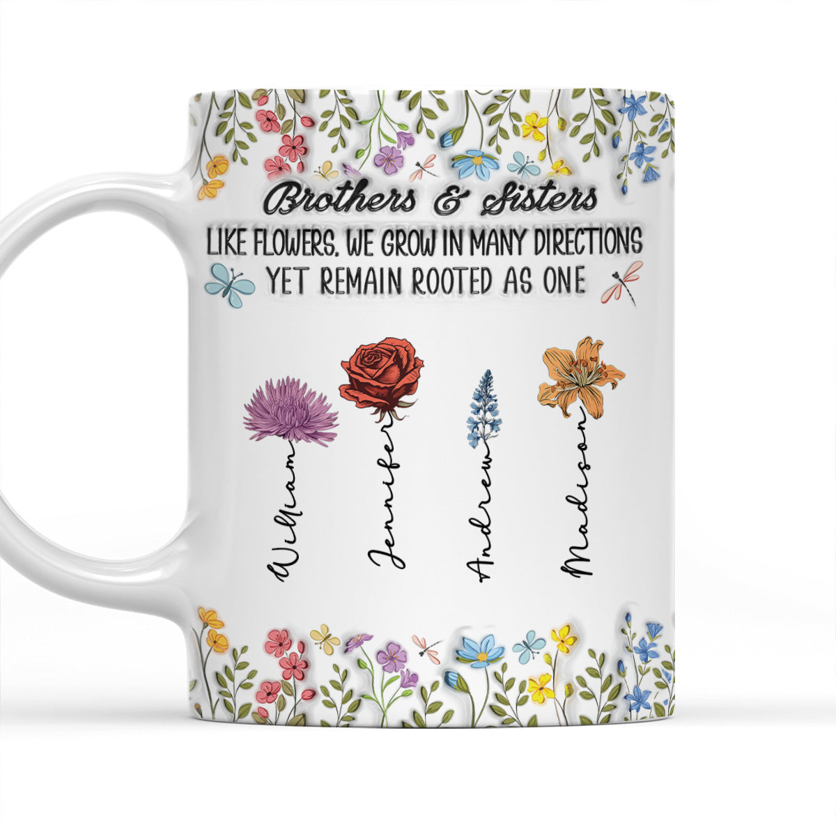 Growing Apart Yet Always Connected - Personalized Custom 3D Inflated Effect Coffee Mug
