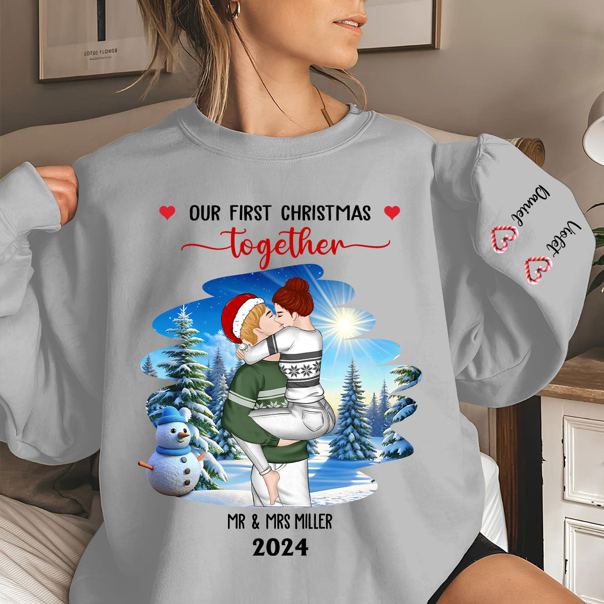 First Christmas Couple - Personalized Custom Sweatshirt