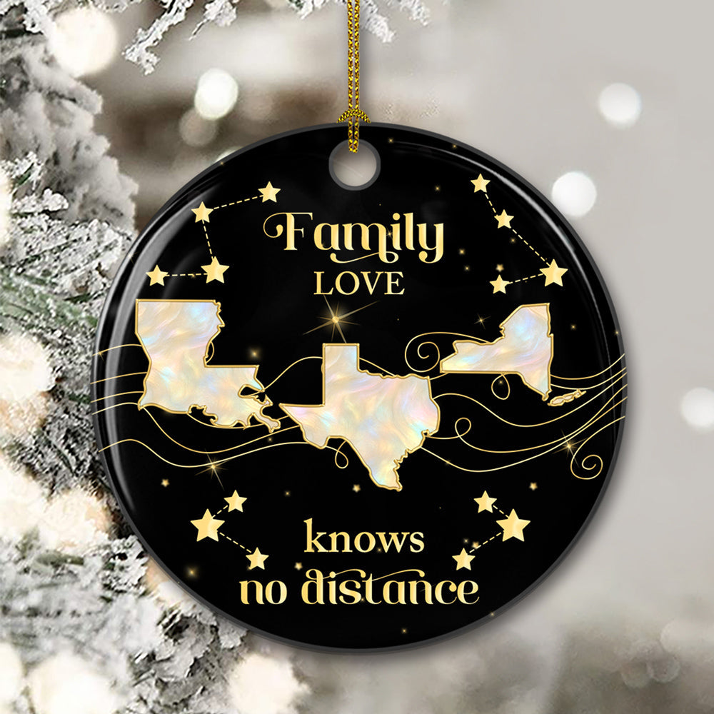Family Love Star Version - Personalized Custom Ceramic Ornament