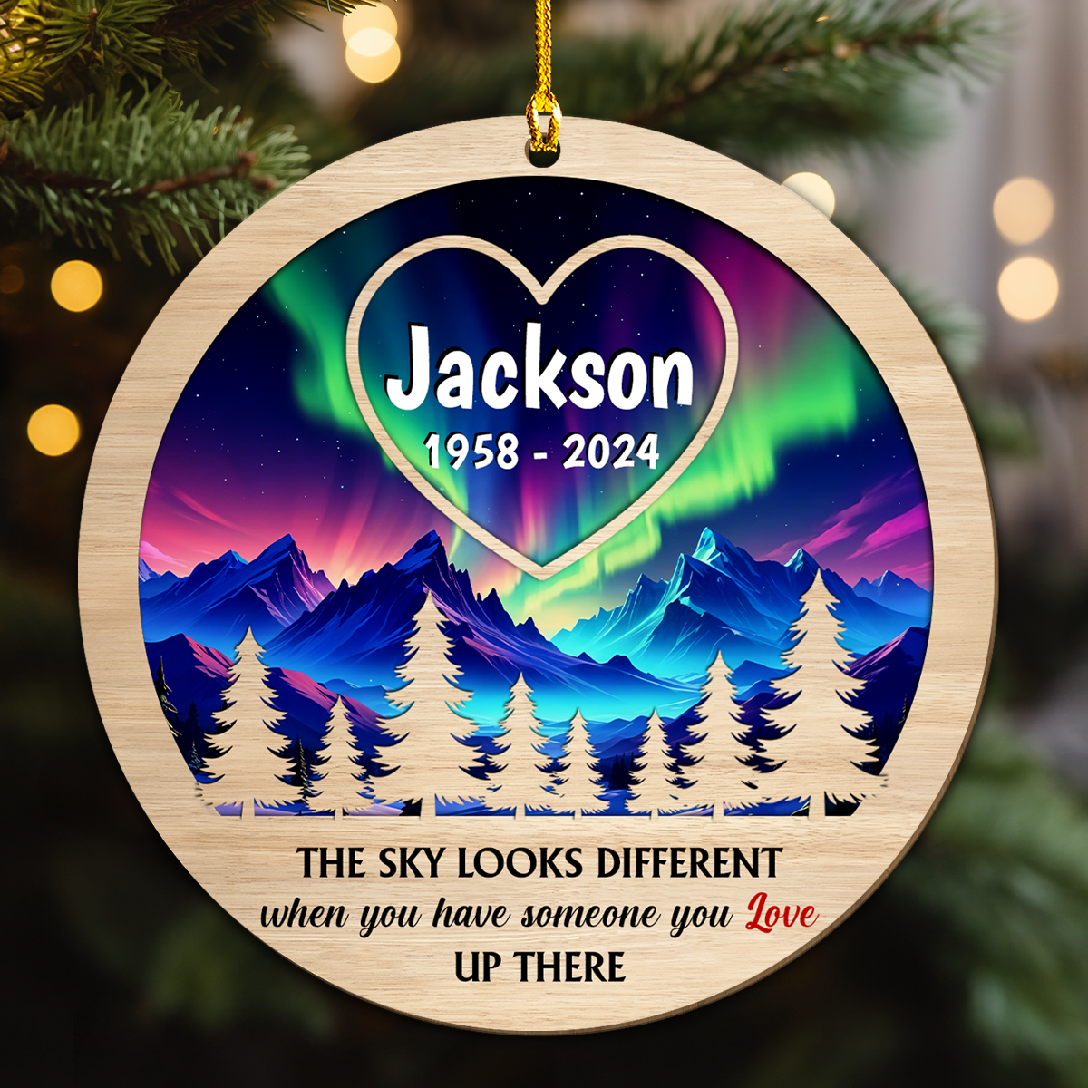 Christmas In Heaven - Personalized Custom Wood Ornament