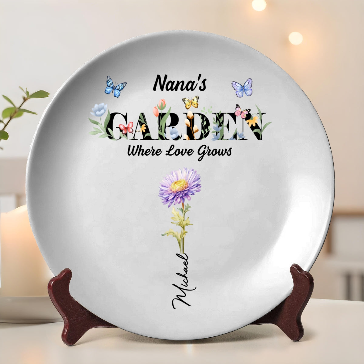 Where Love Grows - Personalized Custom Plate
