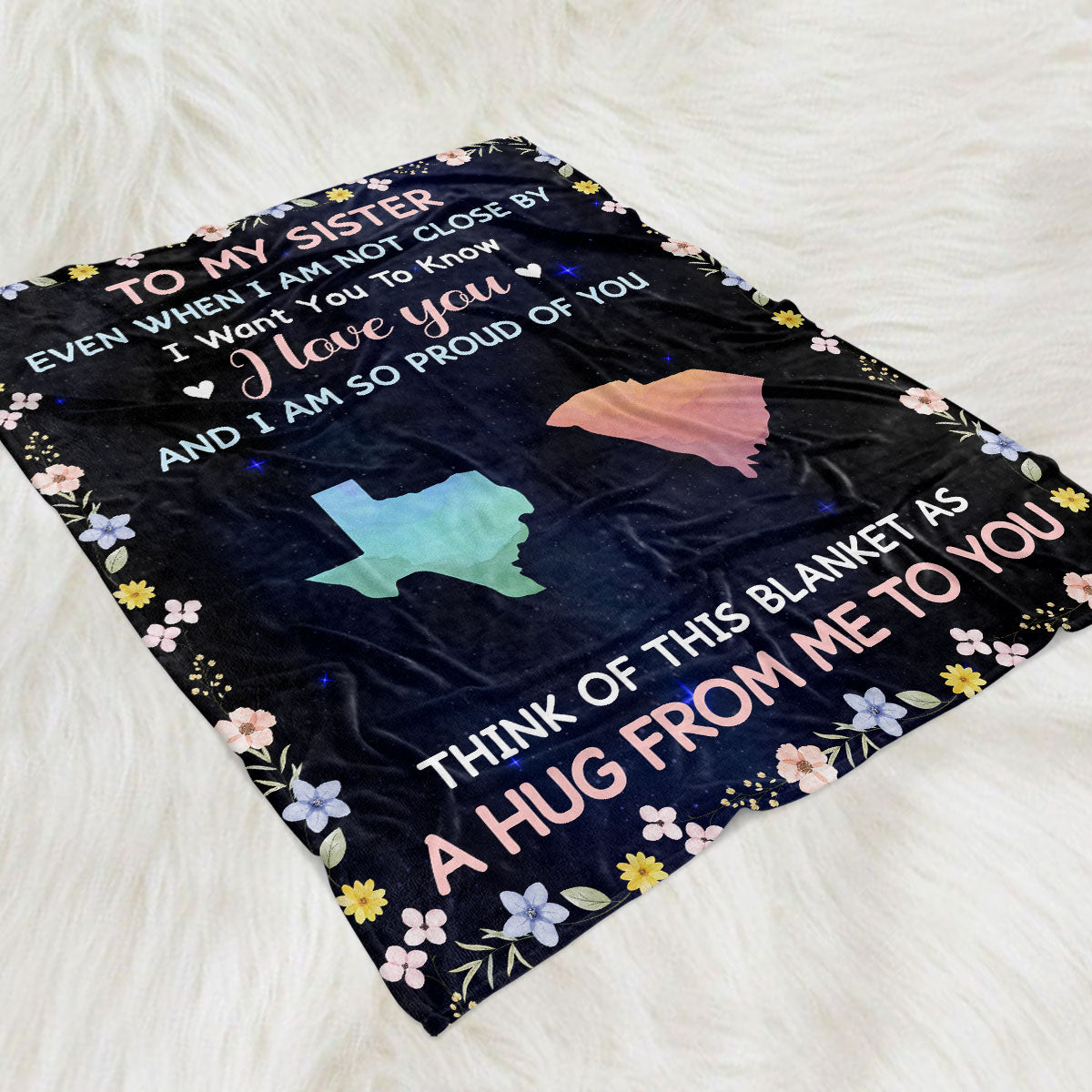 A Hug From Me To You - Personalized Custom Fleece Blanket