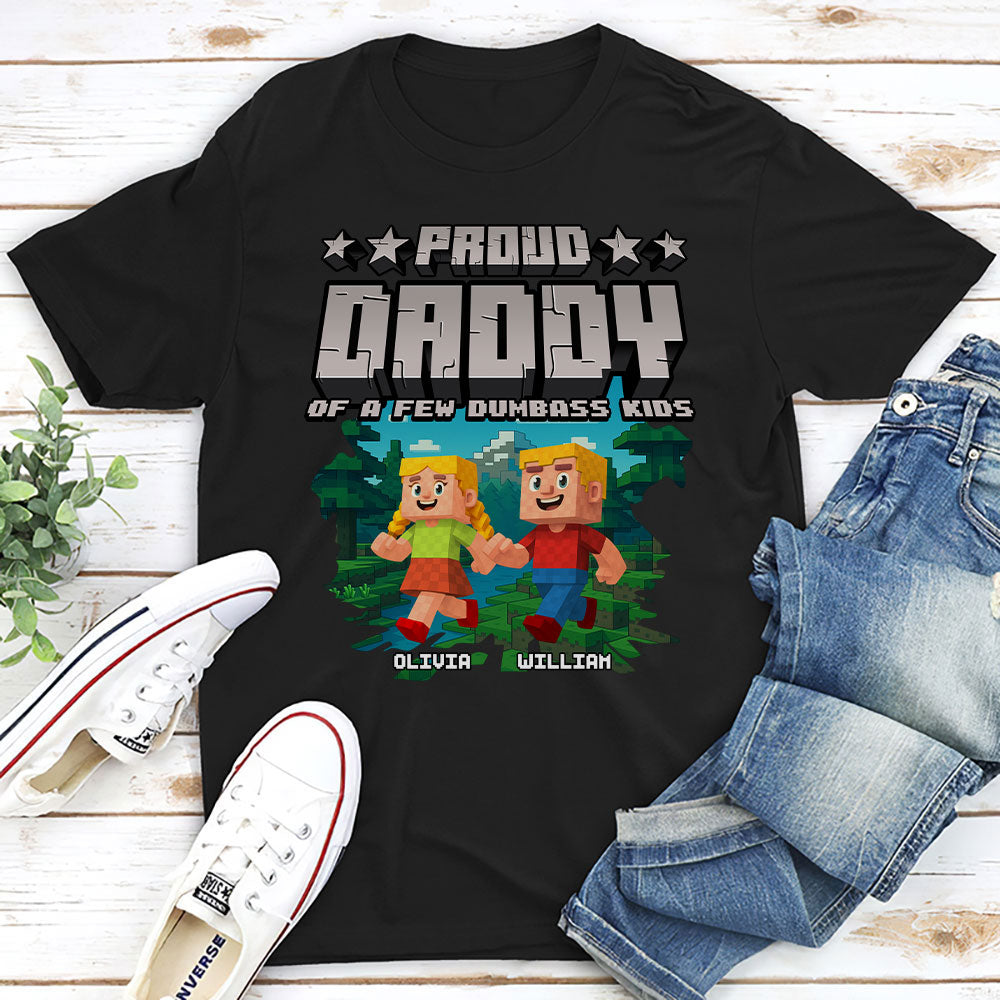 Proud Grandfather Of Few Kids - Personalized Custom Shirt