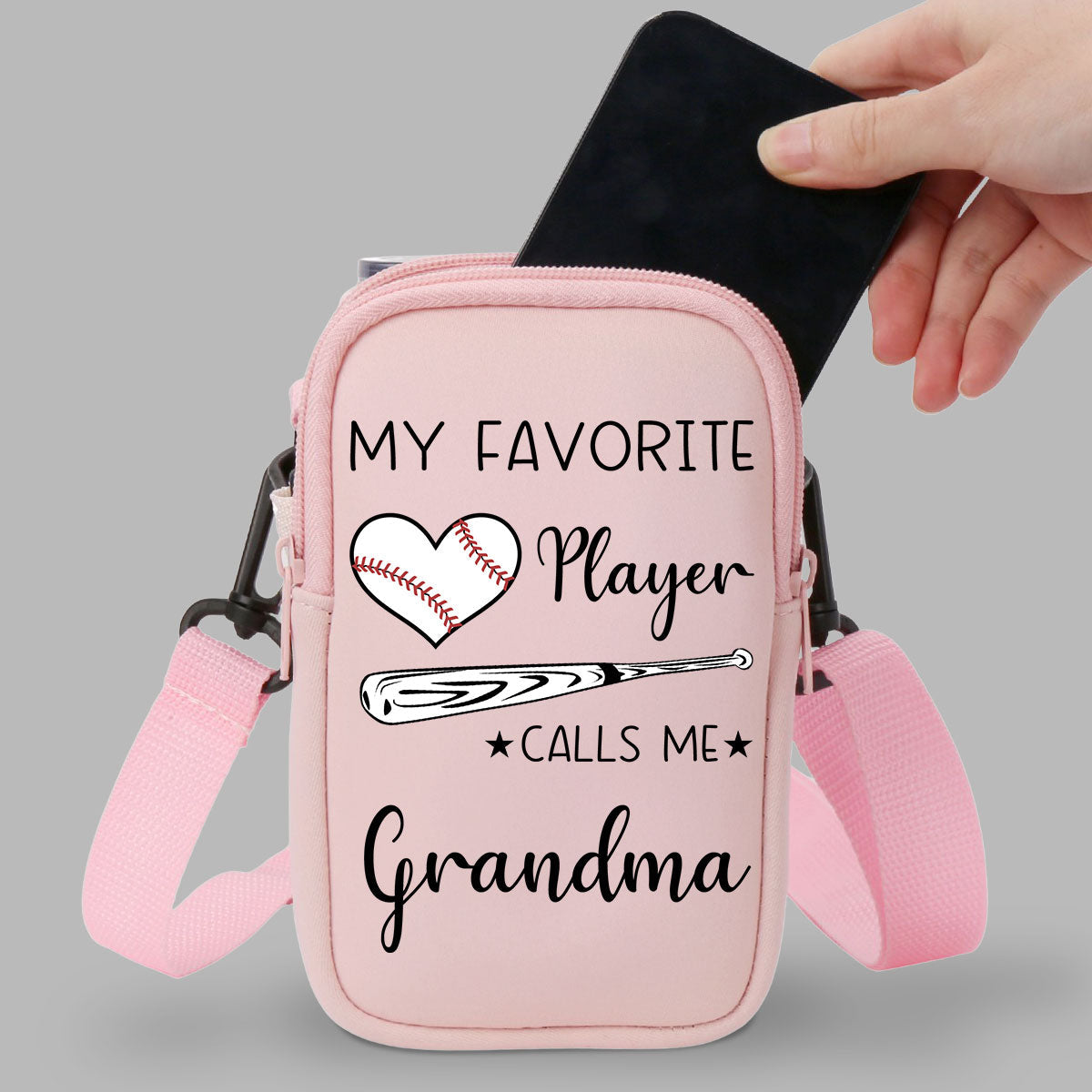 Grandma Little Champion - Personalized Custom Water Bottle Carrier Bag