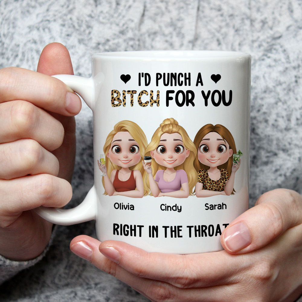 Punch For You My Bestie - Personalized Custom Coffee Mug