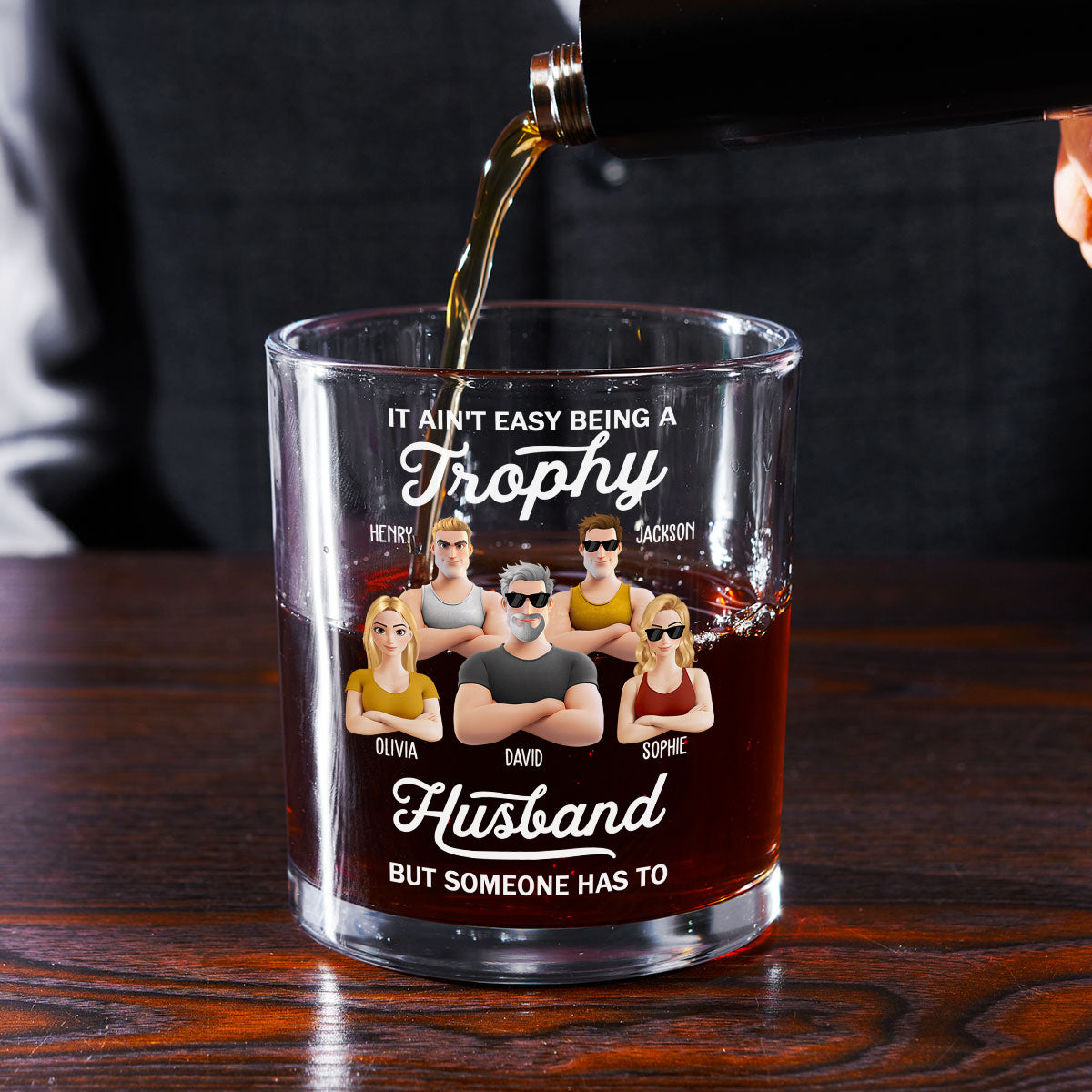 Happiness Begins With You - Personalized Custom Whiskey Glass