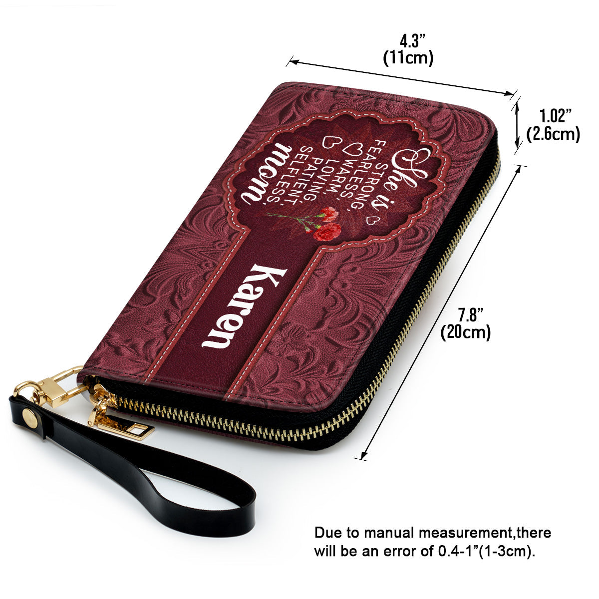 She Is Mom - Personalized Custom Leather Wallet