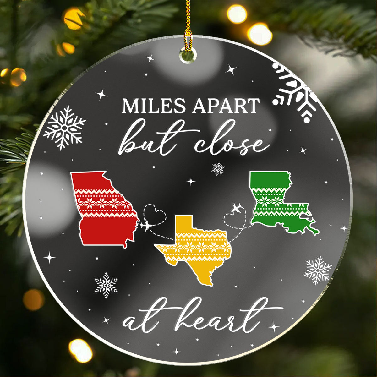 Home Is Where - Personalized Custom Mirrored Acrylic Ornament