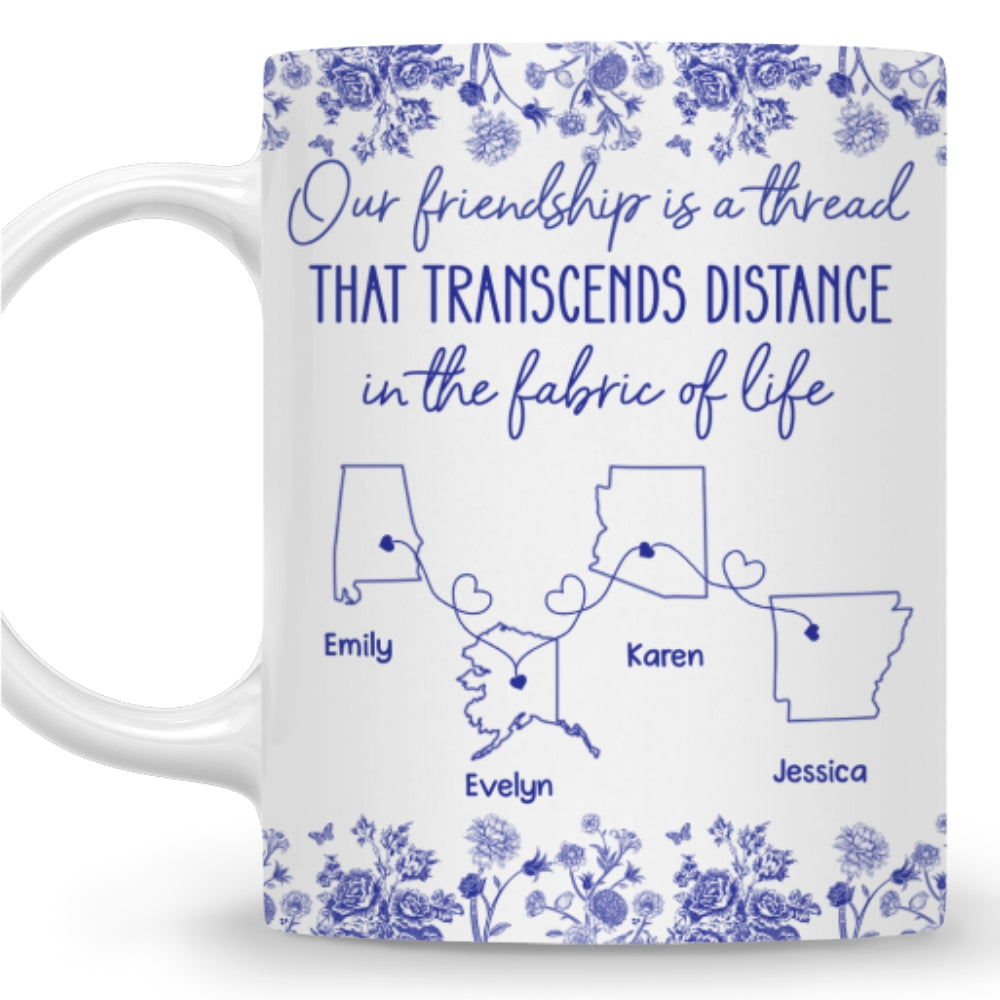 Connected By An Unseen Thread - Personalized Custom Coffee Mug