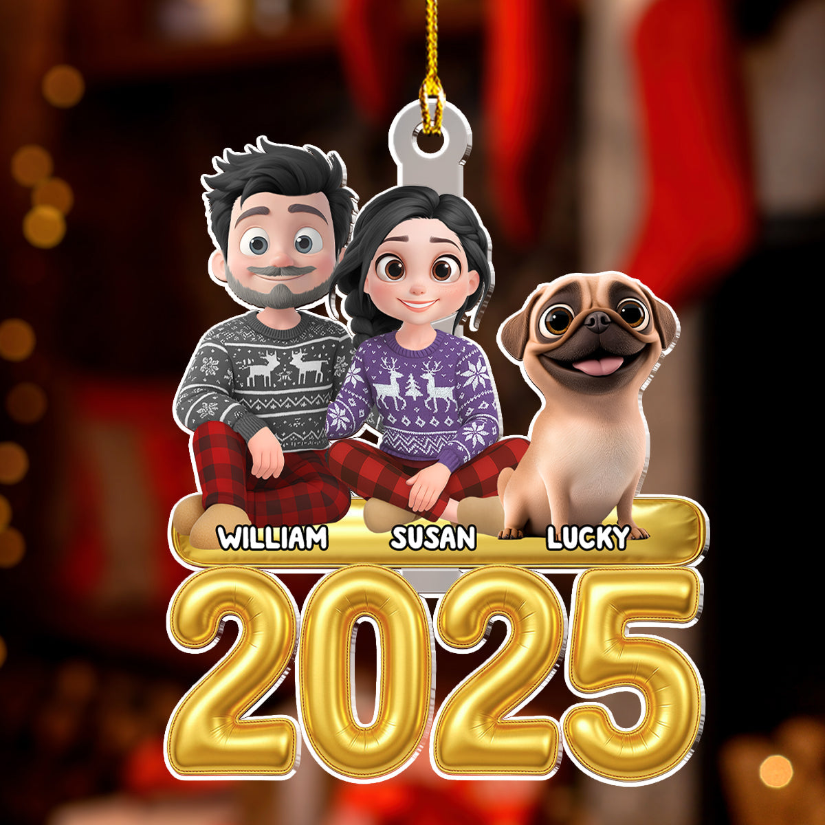 Us And Our Children - Personalized Custom Acrylic Ornament