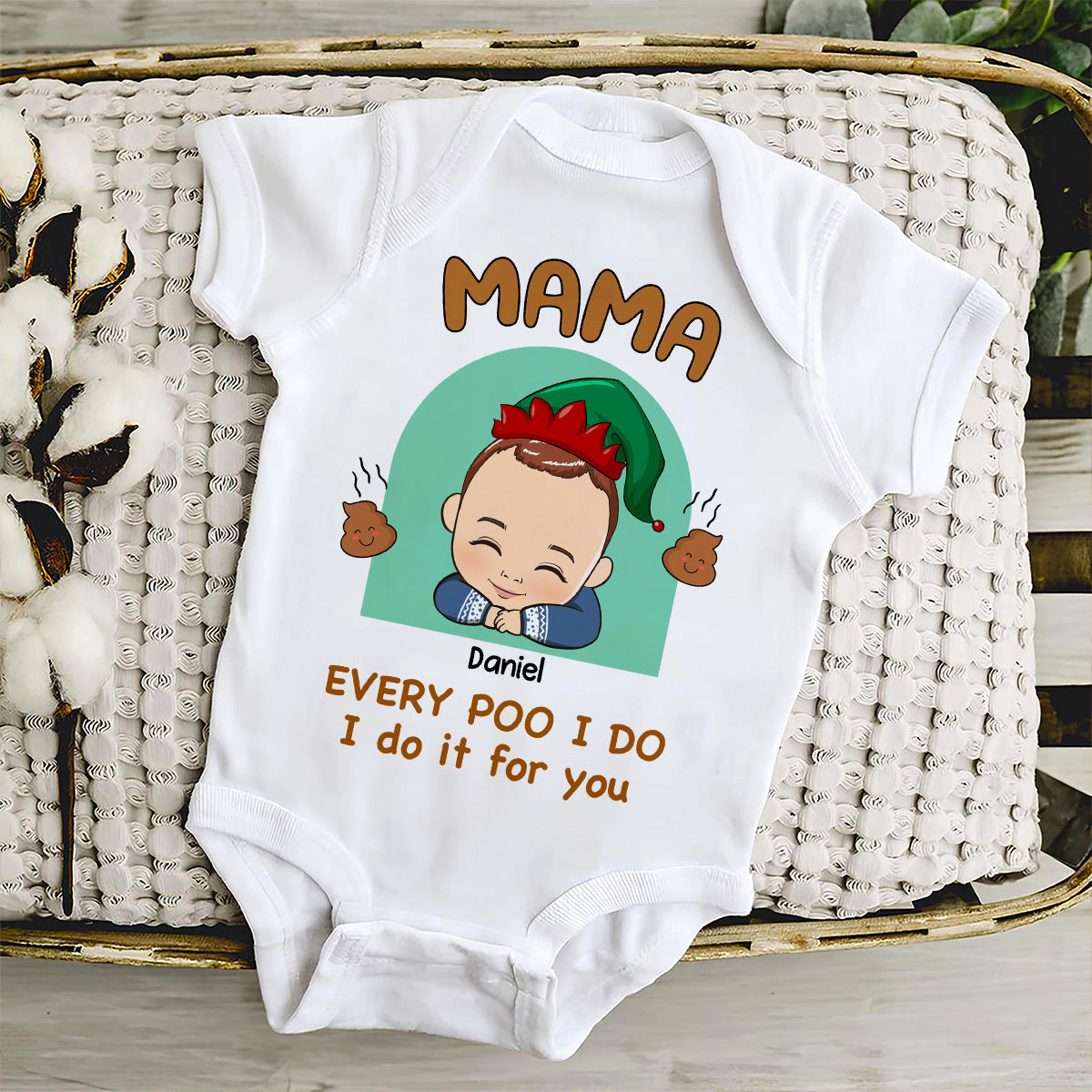 Every Poo I Do I Do It For You - Personalized Custom Baby Onesie