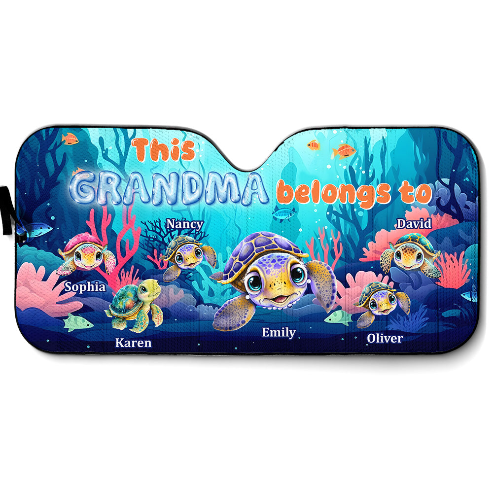 Grandma Turtle - Personalized Custom Car Sunshade