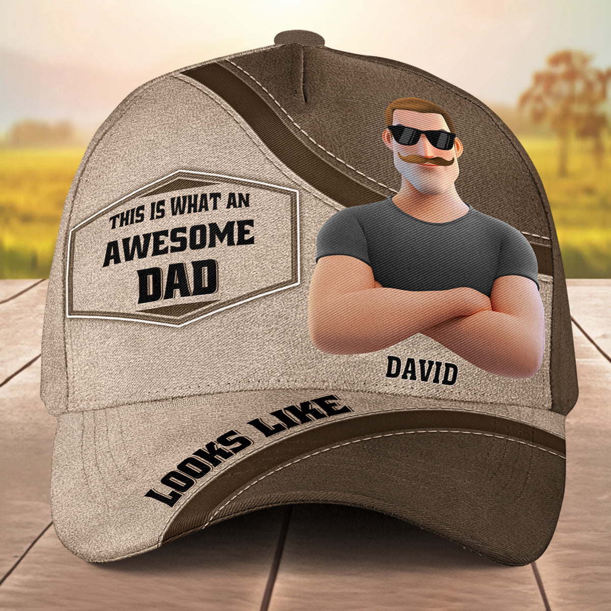 An Awesome Dad Looks Like - Personalized Classic Cap