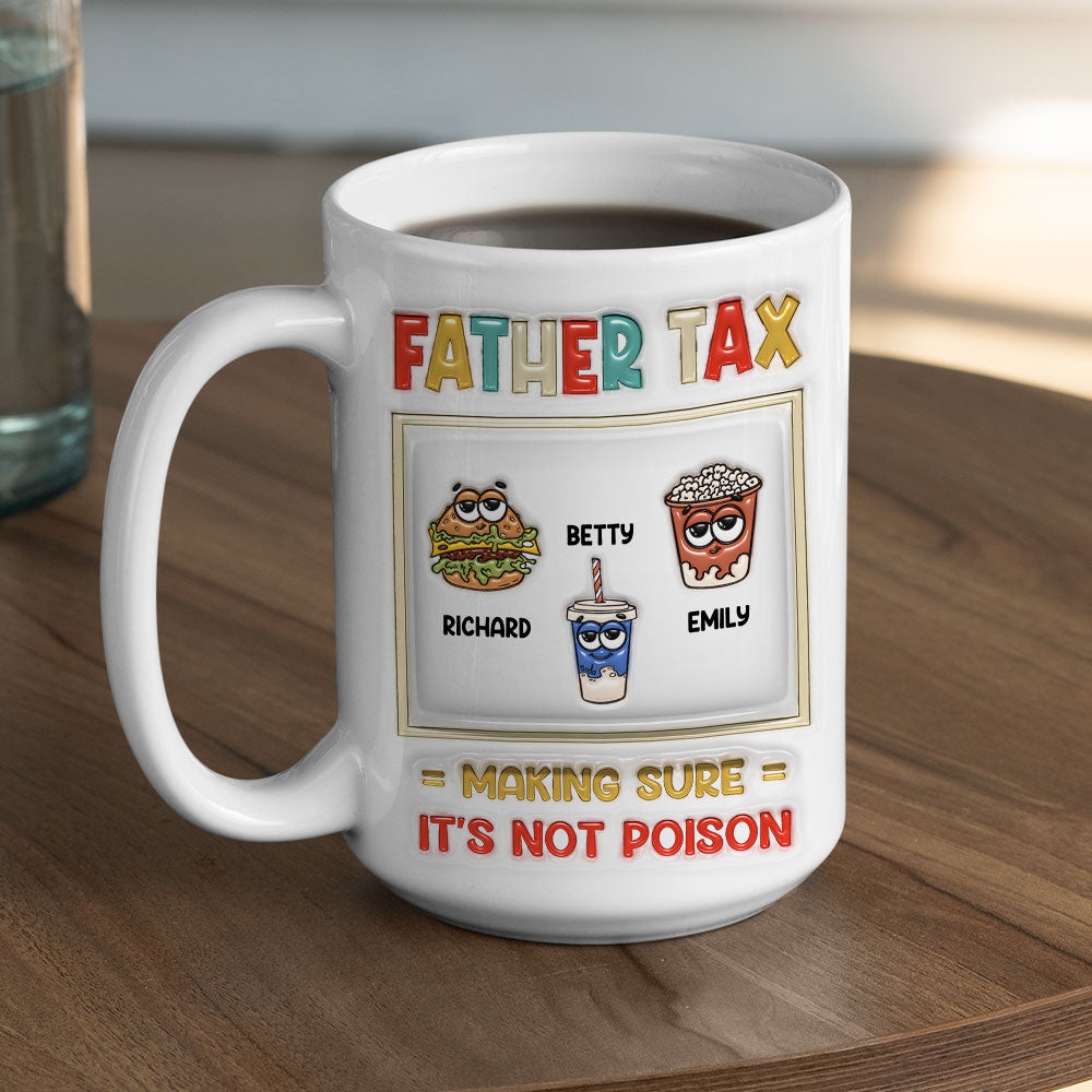 Snacks Approved By Dad Tax - Personalized Custom 3D Inflated Effect Mug