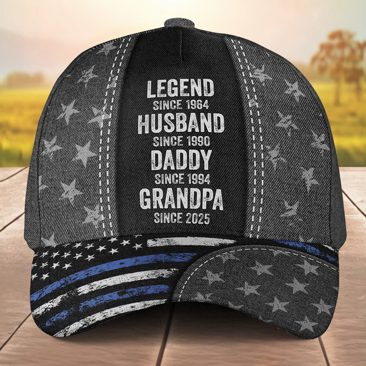 Legend Husband Daddy - Personalized Custom Classic Cap