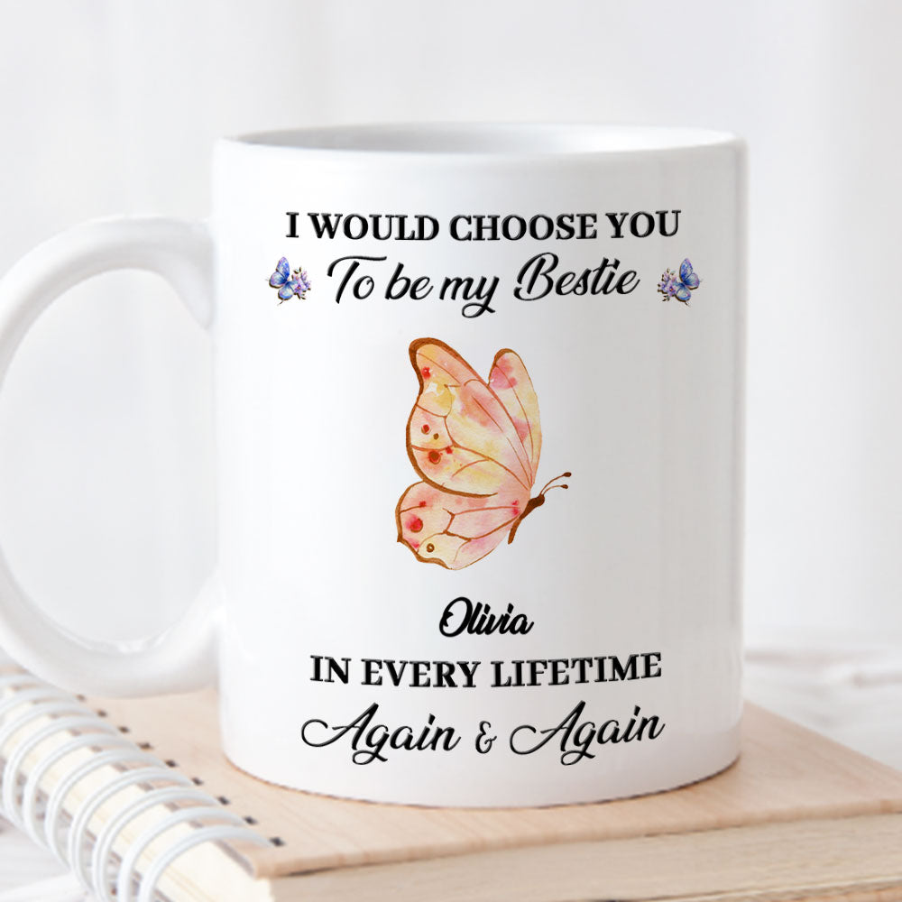 Besties For Life - Personalized Custom Coffee Mug