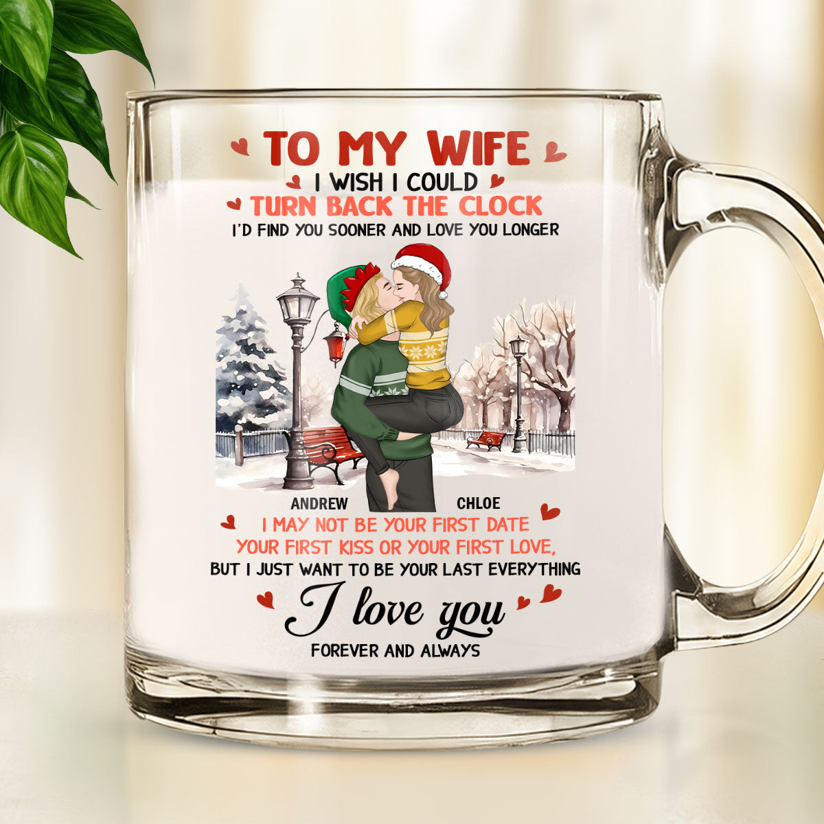 I Wish I Could Turn Back The Clock - Personalized Custom Glass Mug