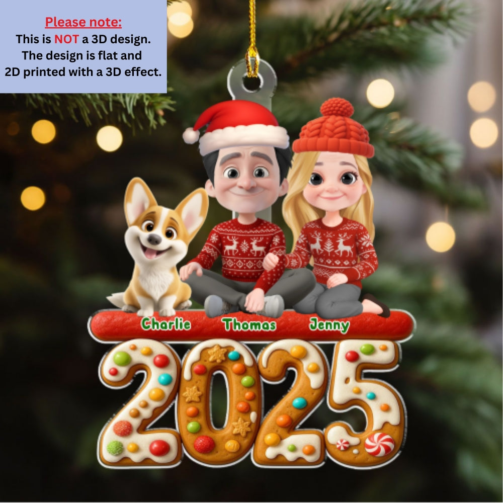 We And Our Dog Version 3 - Personalized Custom Acrylic Ornament