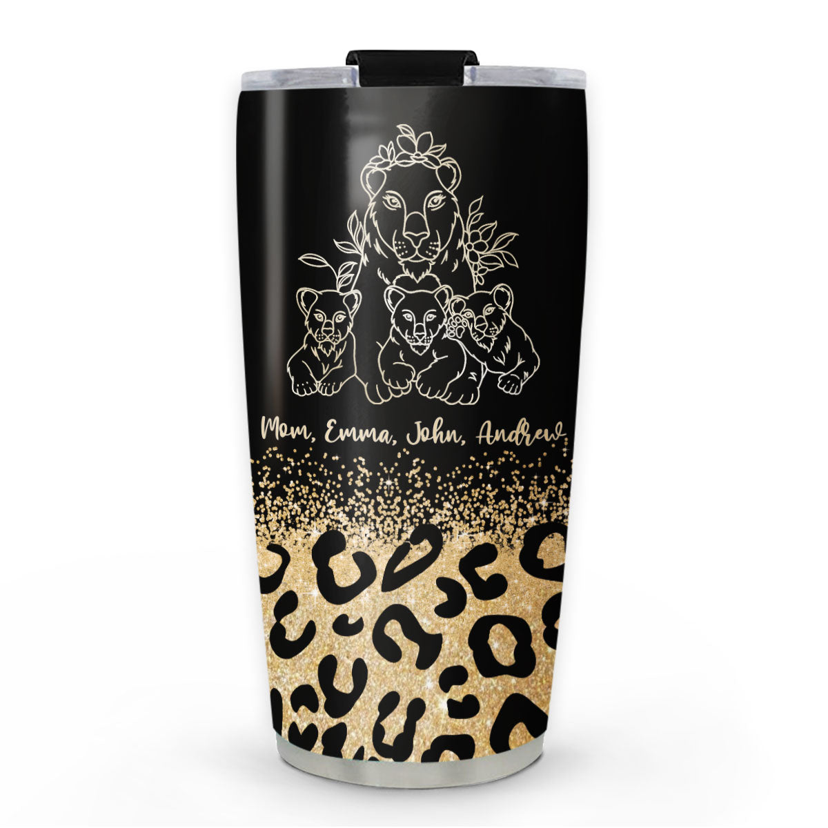 We Love You Mom Leopard - Personalized Custom Tumbler