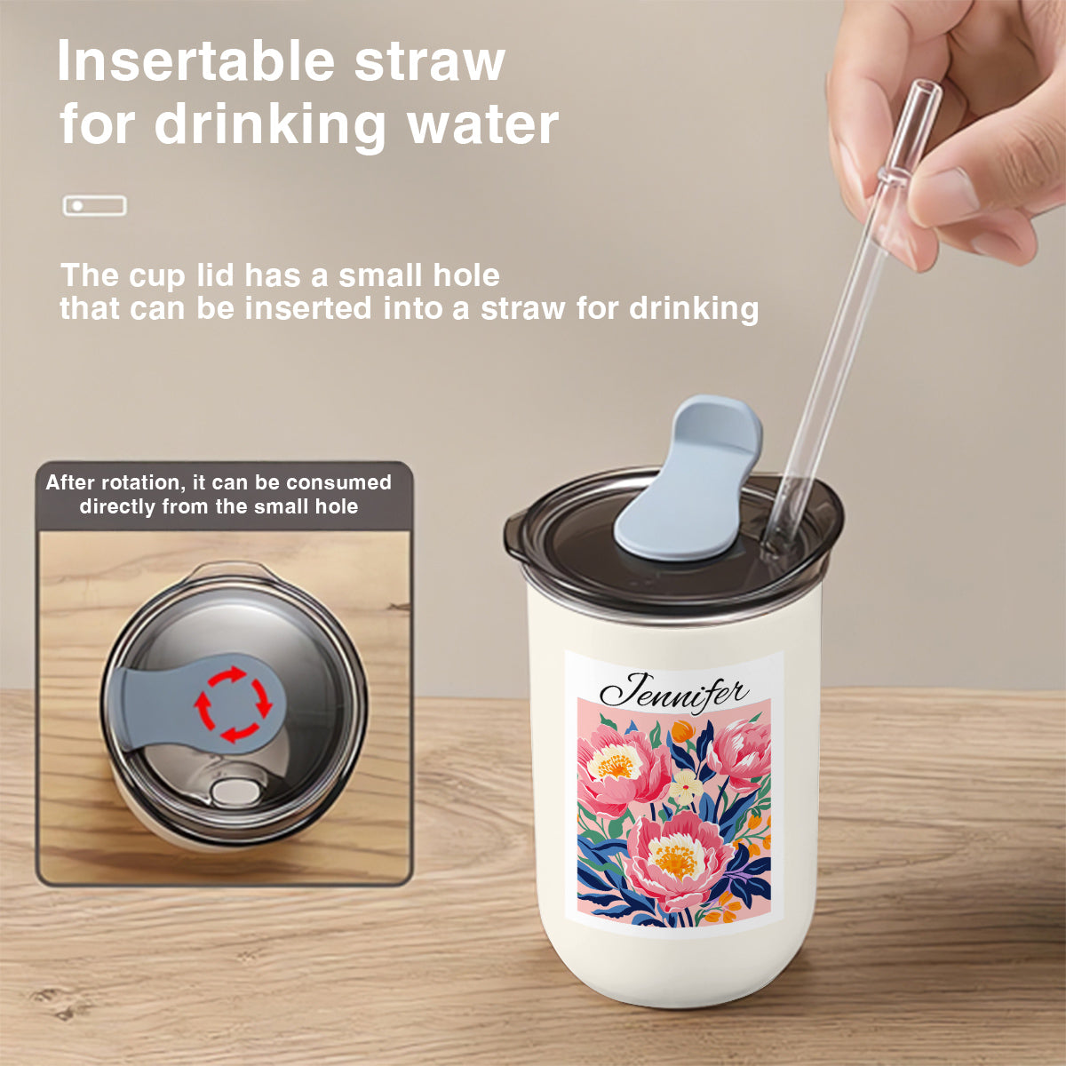 Retro Custom Birth Month Flower - Personalized Custom 10oz Tumbler