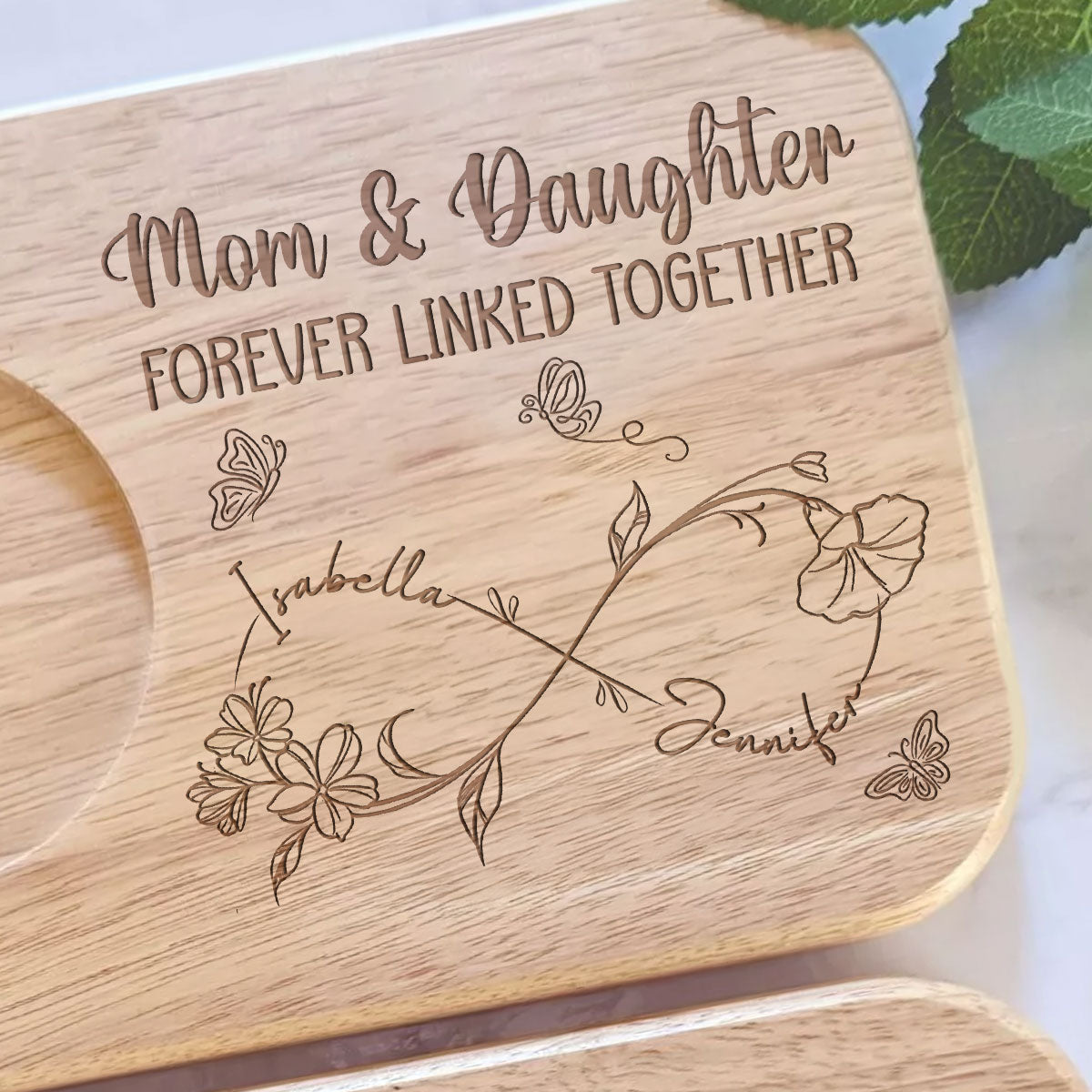 Forever Linked Together - Personalized Custom Wooden Treat Board