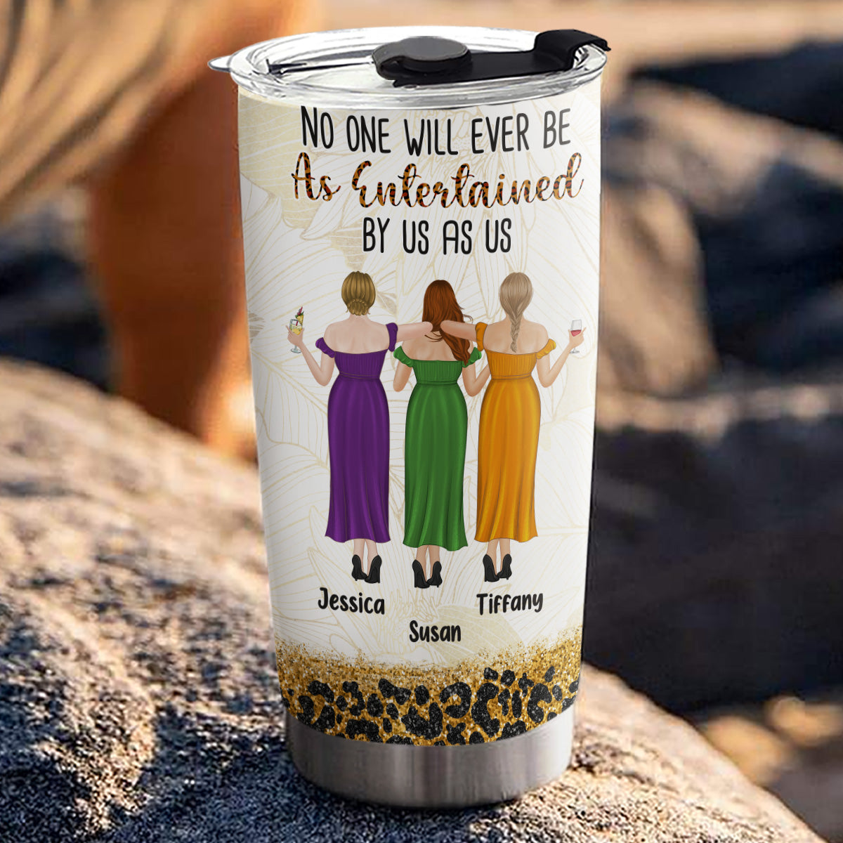 No One Entertained As Us - Personalized Custom Tumbler