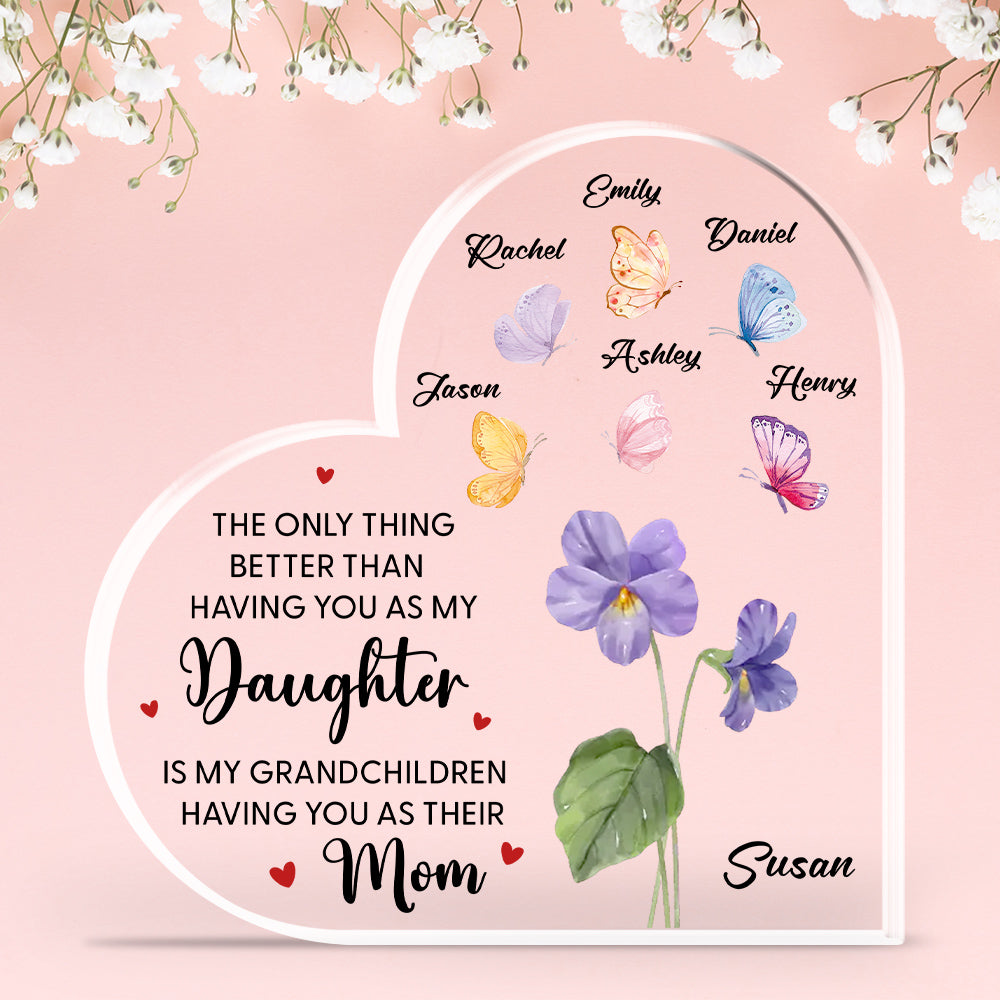 Having You As Mom - Personalized Custom Acrylic Plaque