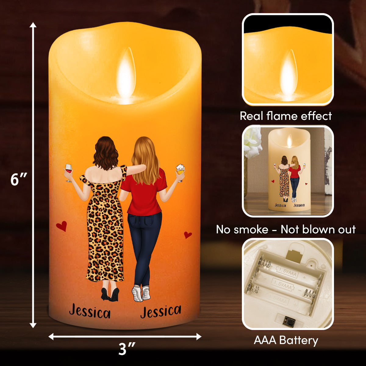 Another Year Together - Personalized Custom LED Candle