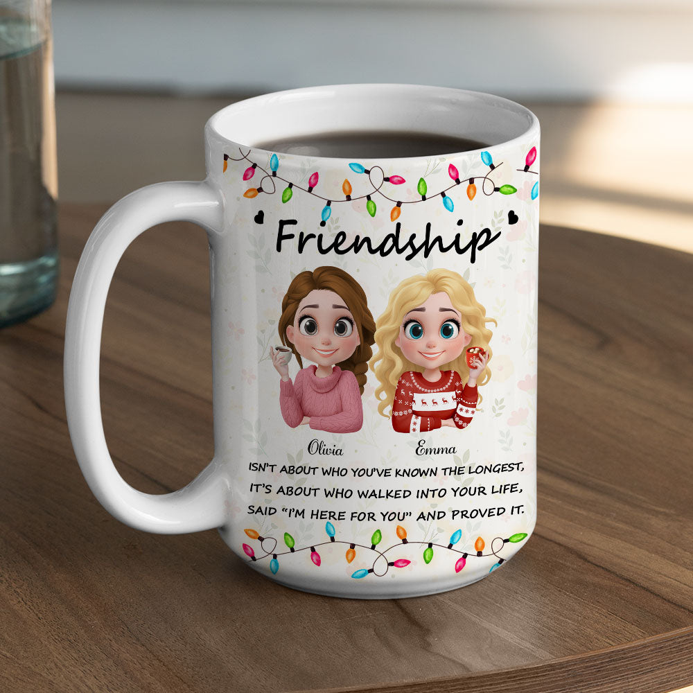 Side By Side Heart To Heart - Personalized Custom Coffee Mug