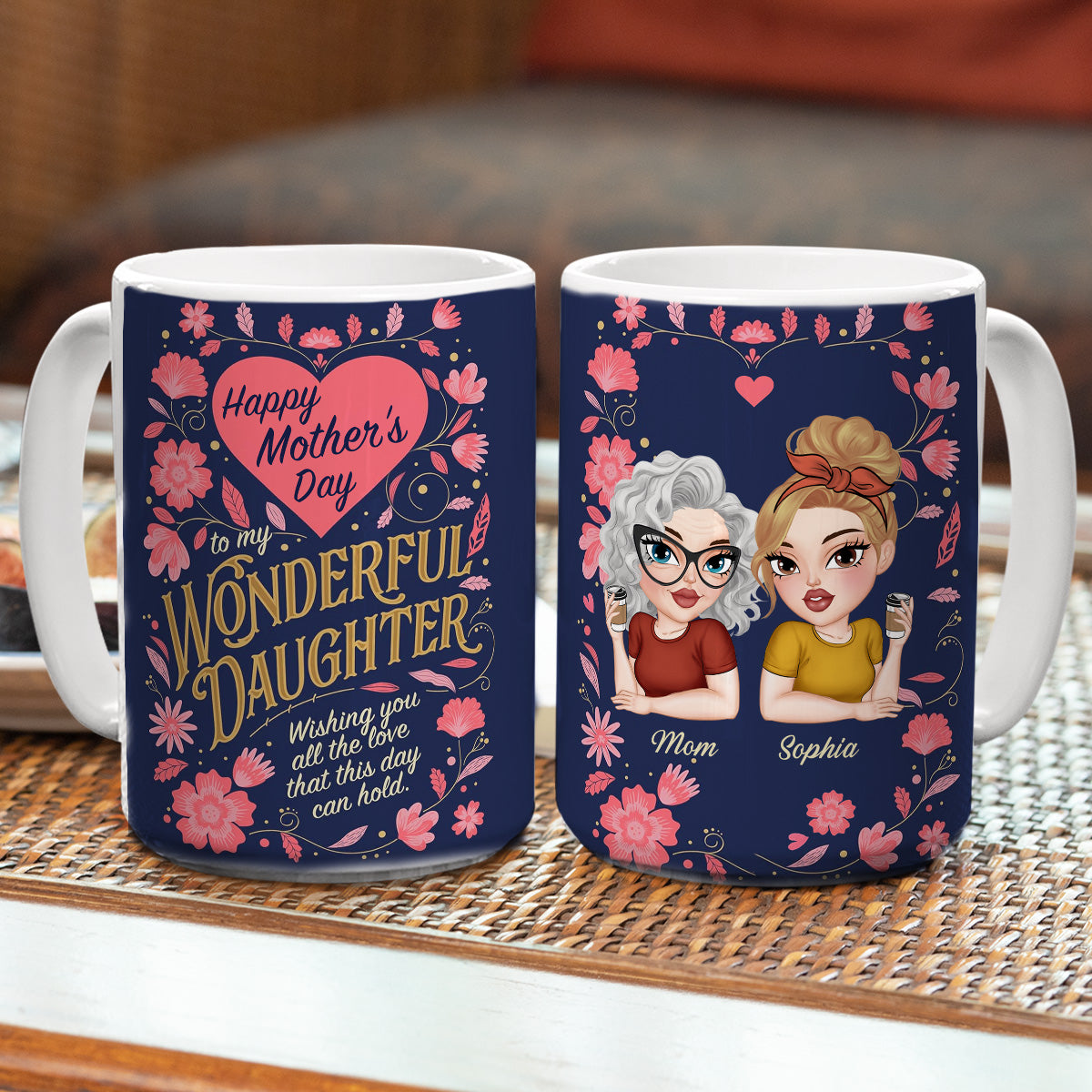 To My Wonderful Daughter - Personalized Custom Coffee Mug