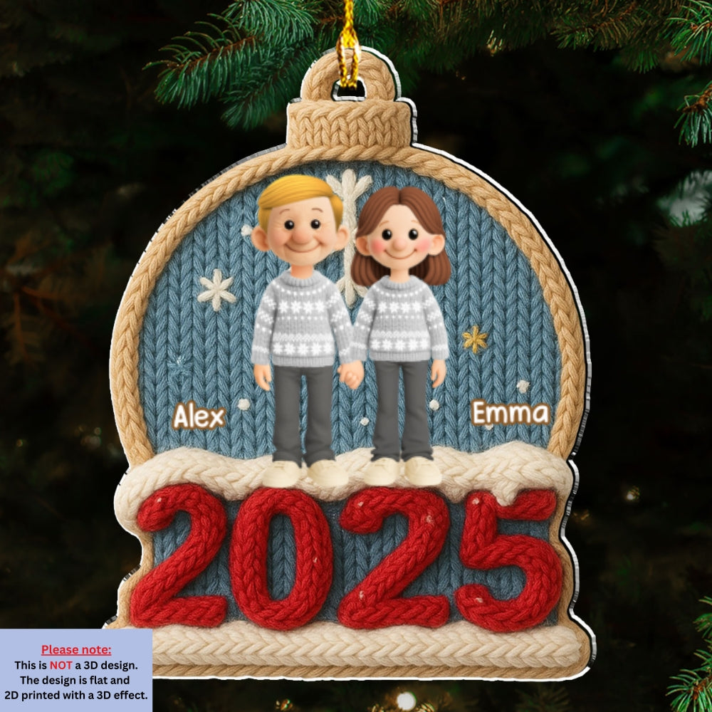Cozy Couple Christmas - Personalized Custom Acrylic Ornament