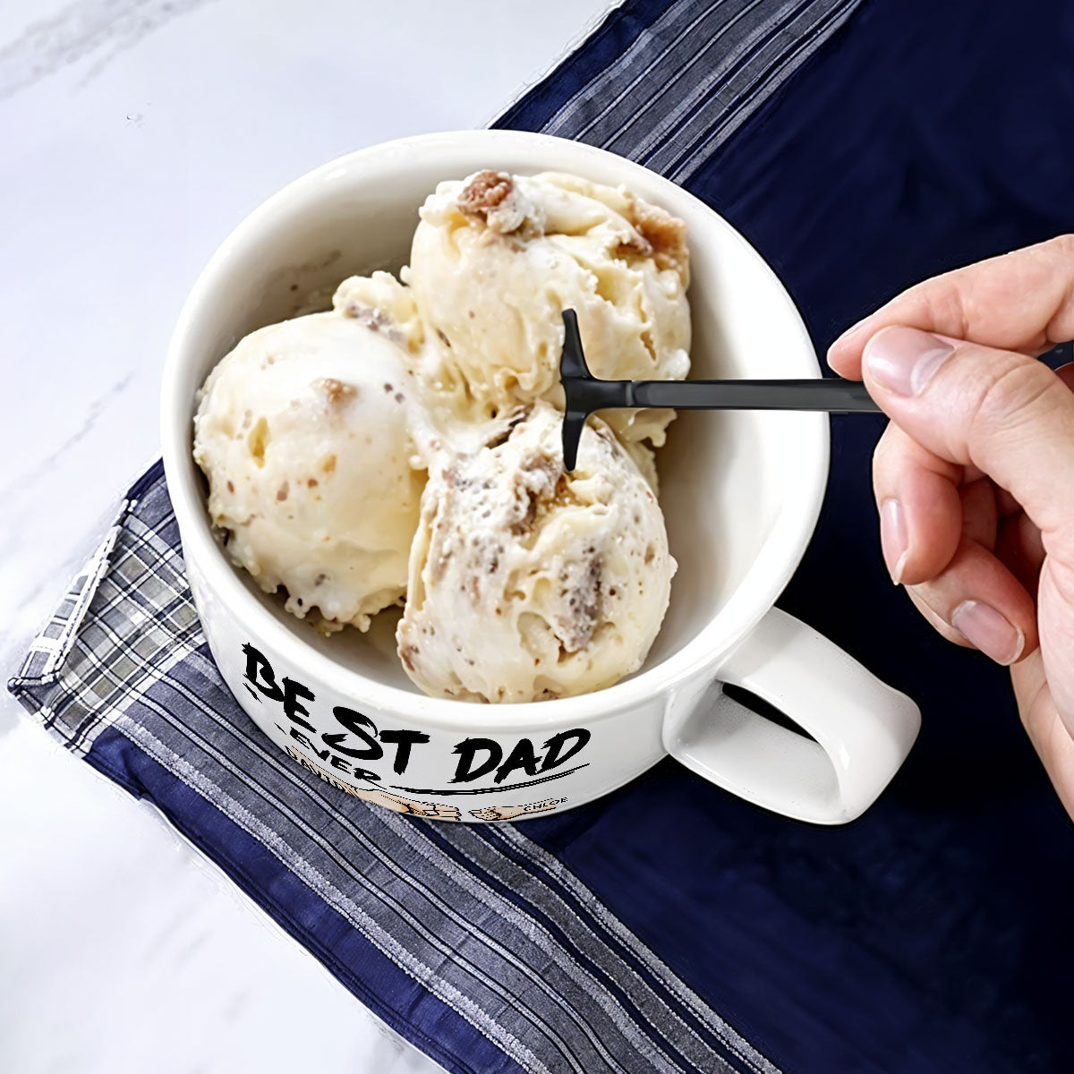 Best Dad Ever - Personalized Custom Ceramic Bowl