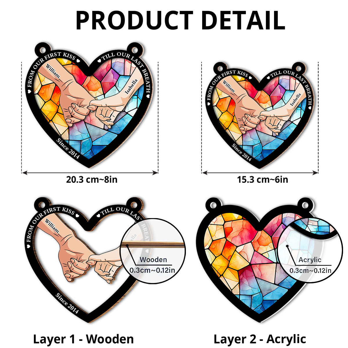 From Our First Kiss - Personalized Custom Suncatcher