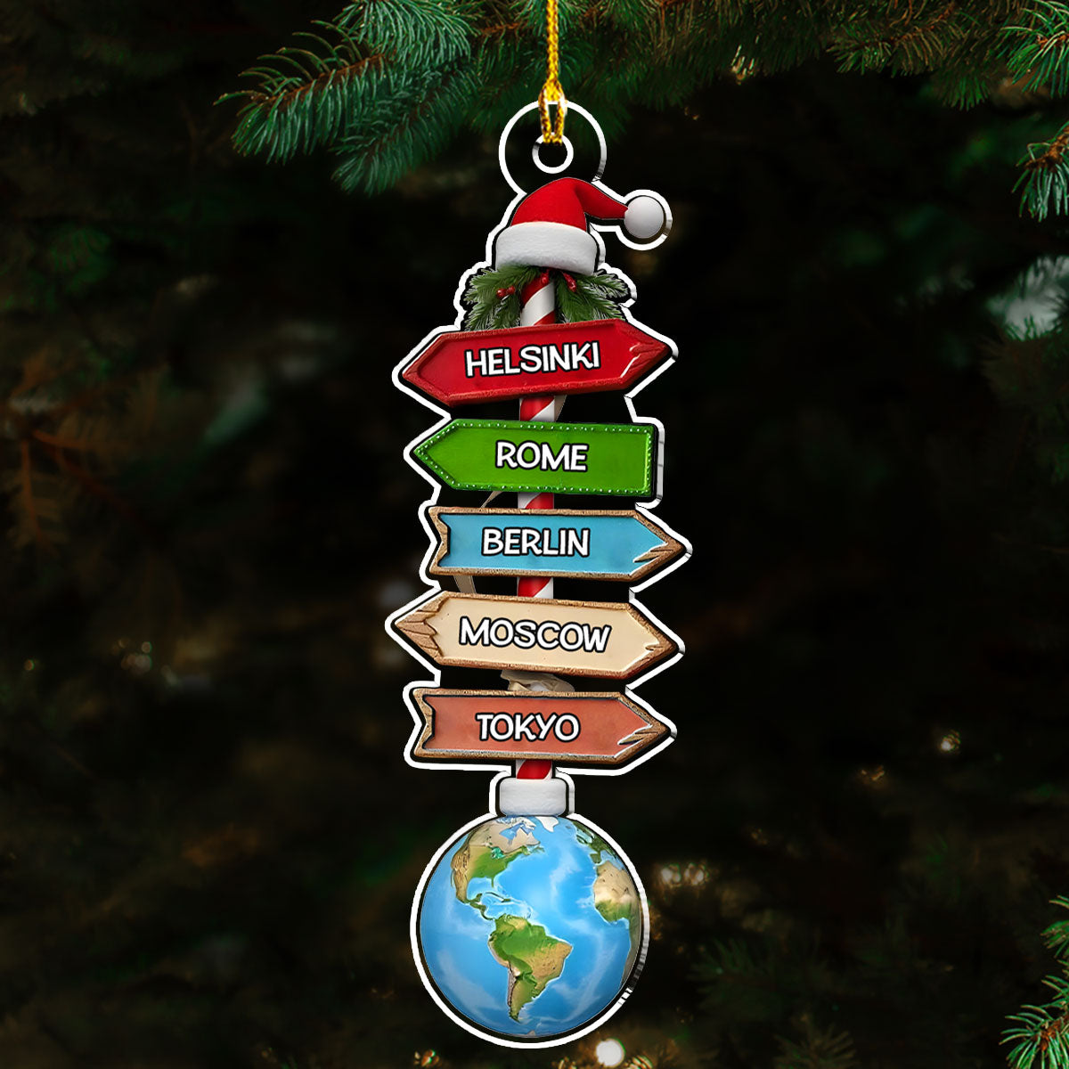 Travel Adventure - Personalized Custom Acrylic Ornament