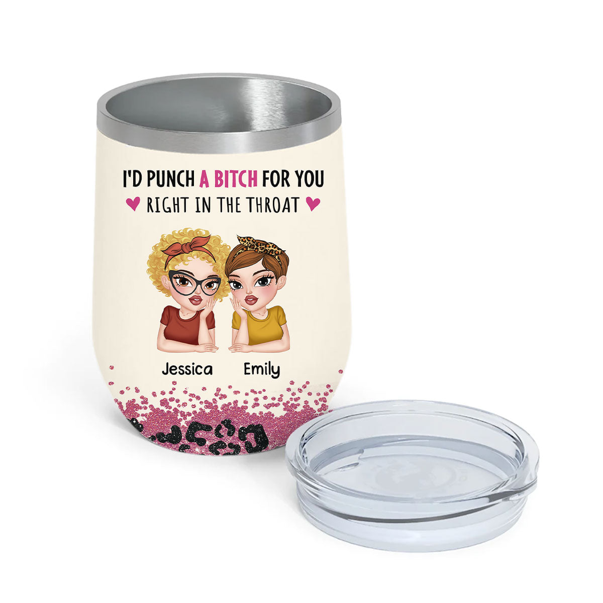 Best Friends - Personalized Custom Wine Tumbler