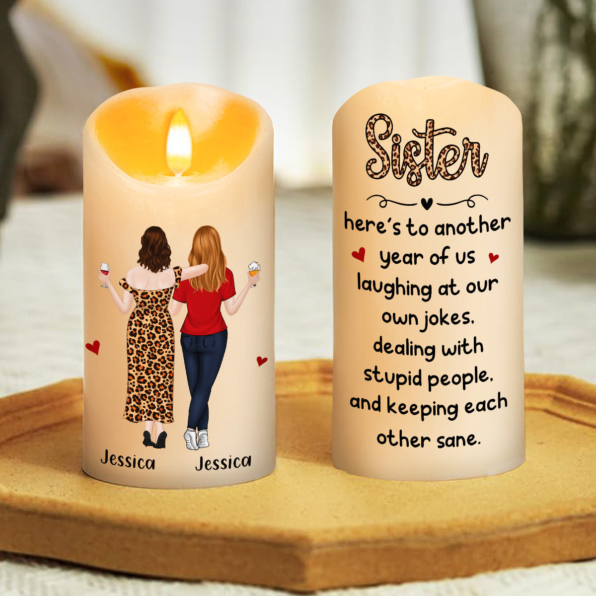Another Year Together - Personalized Custom LED Candle