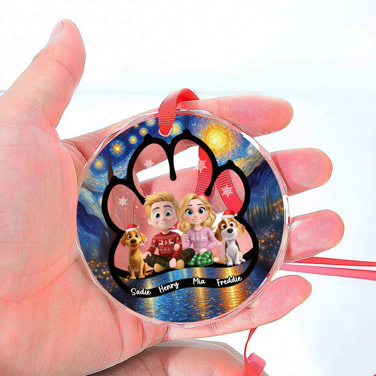 Here With Each Other - Personalized Custom Glass Ornament