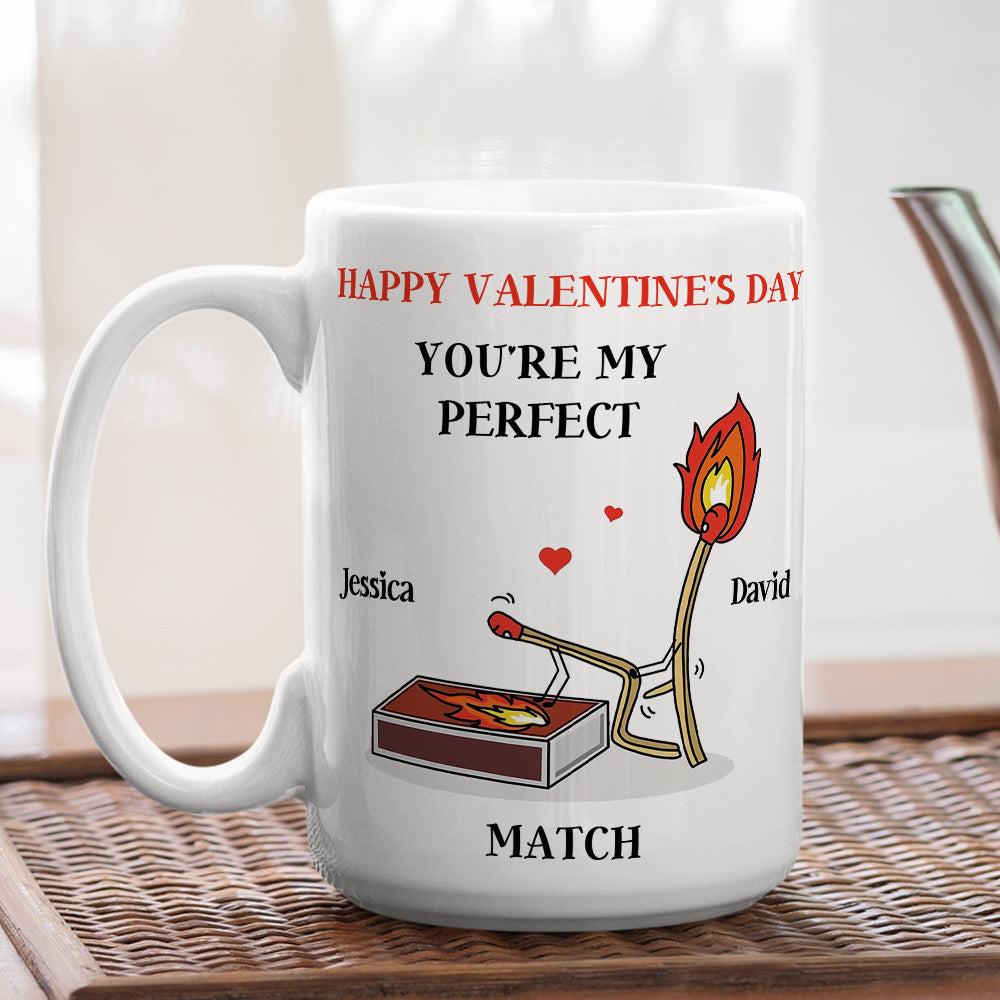 You Are My Perfect Match - Personalized Custom Coffee Mug