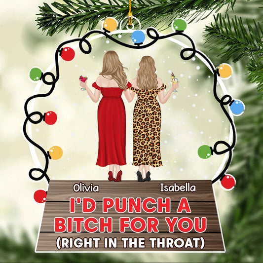 Bestie Love - Personalized Custom Acrylic Ornament 