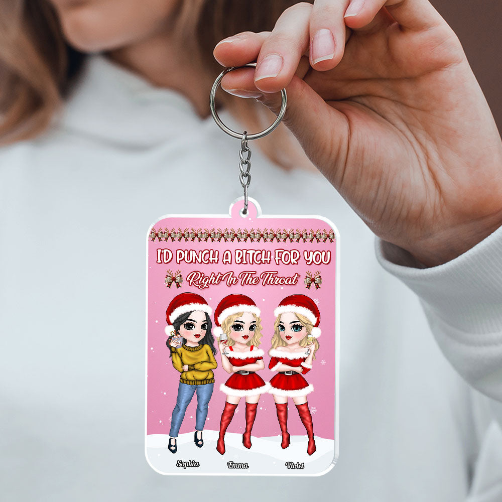 Punch A Bitch - Personalized Custom Acrylic Keychain