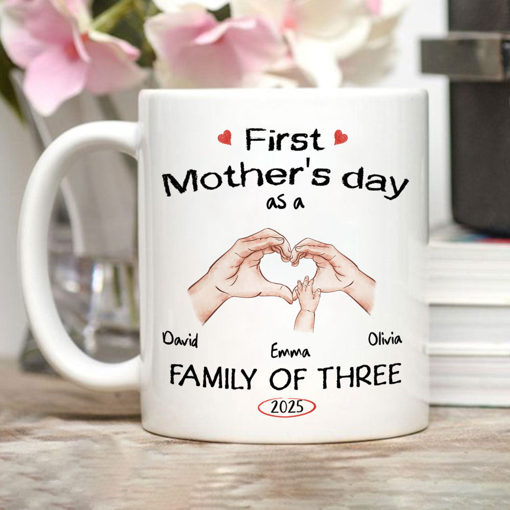 As A Family Of Three - Personalized Custom Coffee Mug