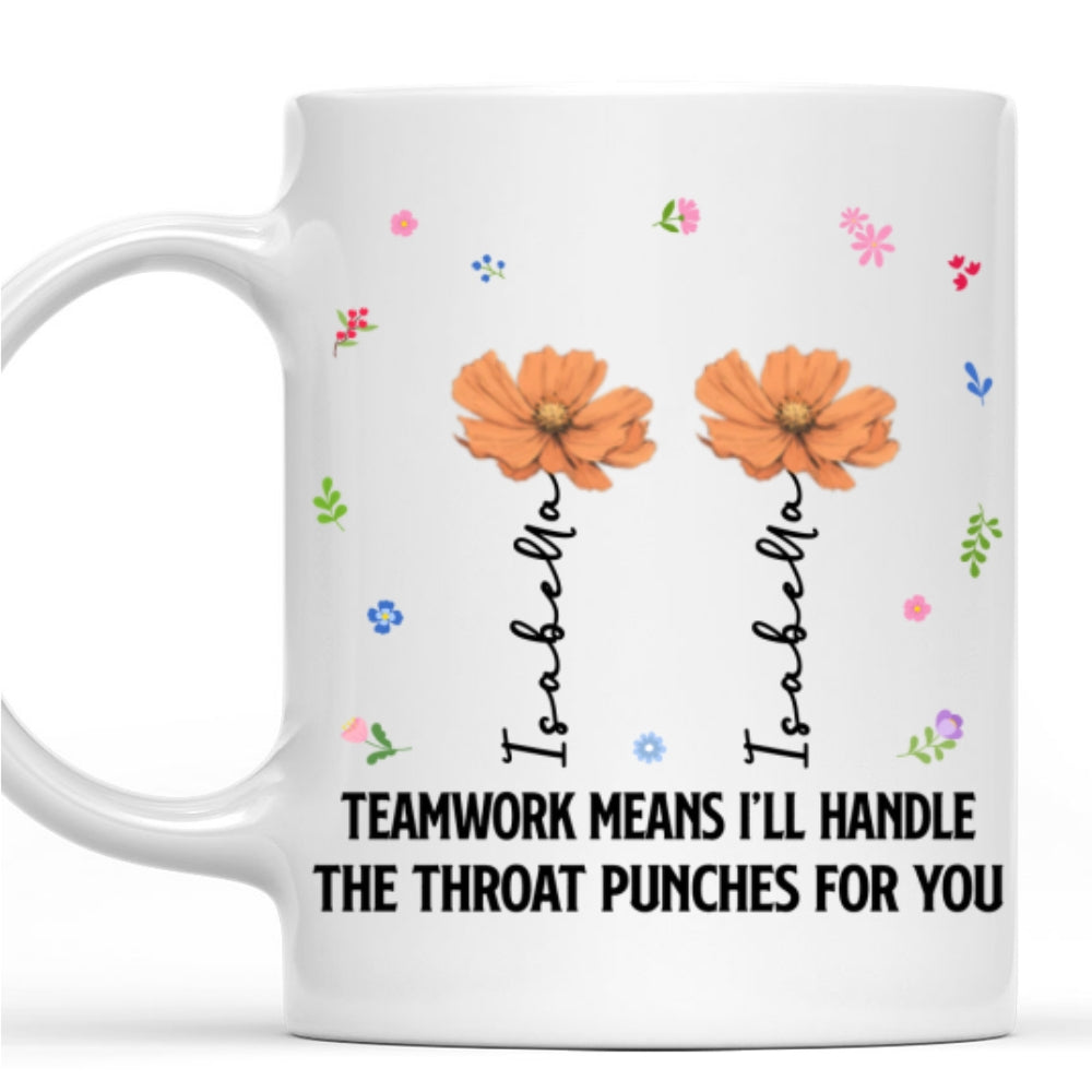 Throwing A Punch - Personalized Custom Coffee Mug