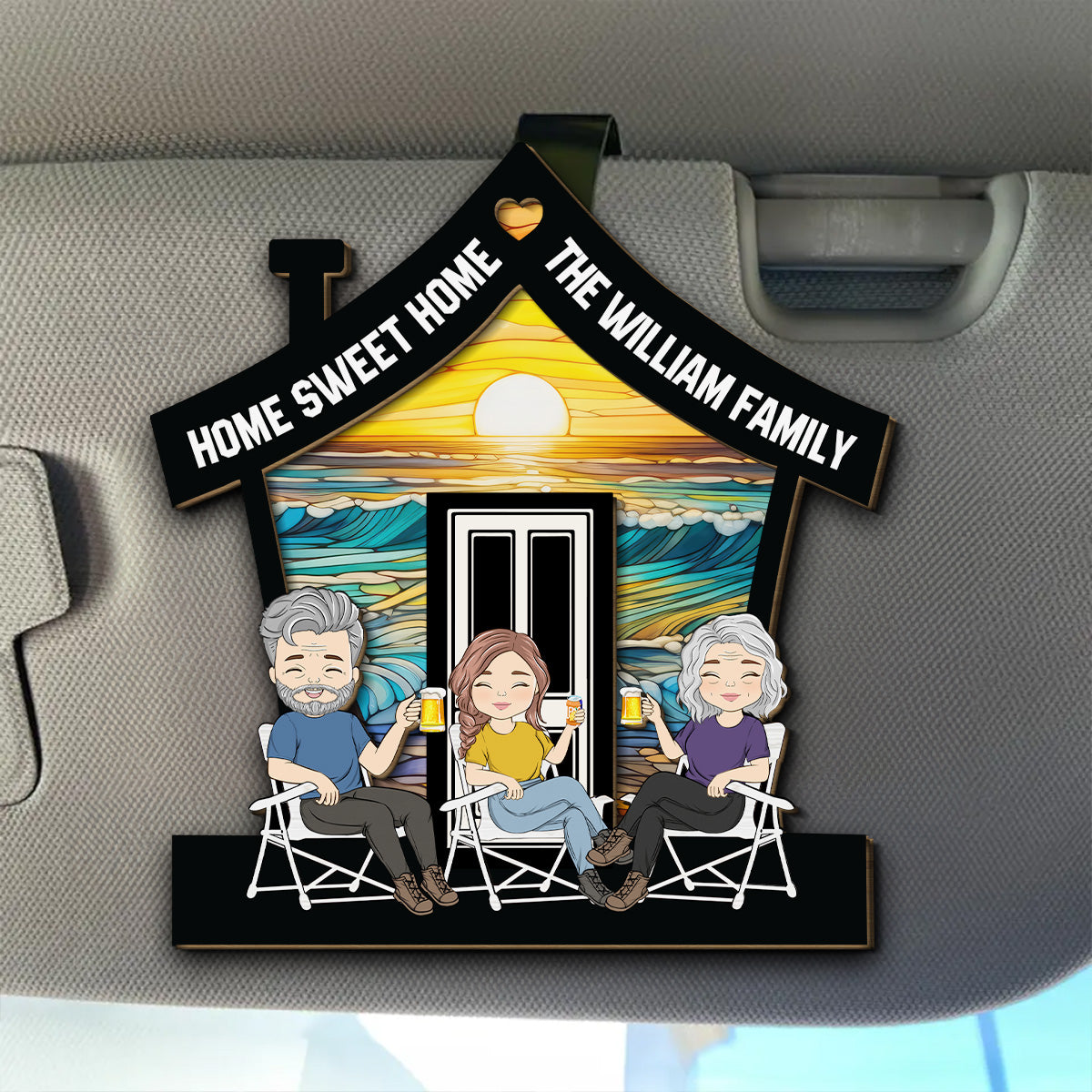 Sweet Home - Personalized Custom Car Visor Clip