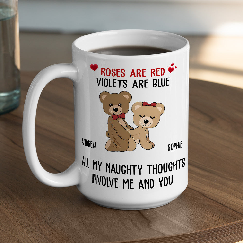 Naughty Thoughts - Personalized Custom Coffee Mug