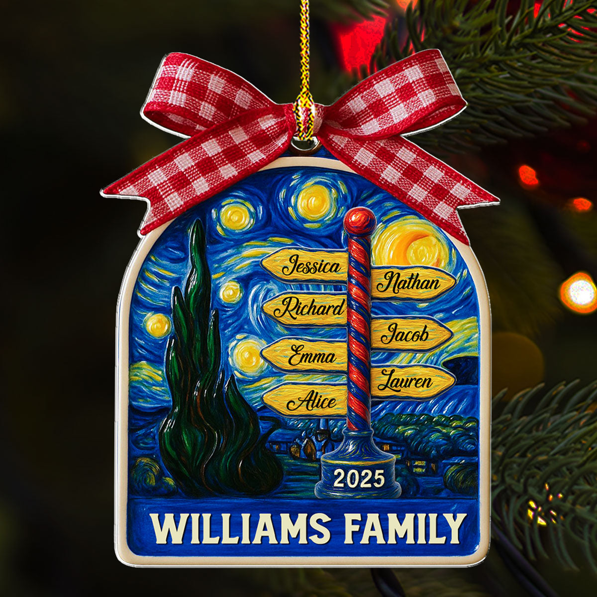 Festive Family Nights - Personalized Custom Acrylic Ornament