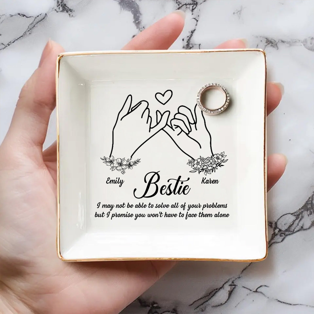 You Are My Bestie - Personalized Custom Jewelry Dish