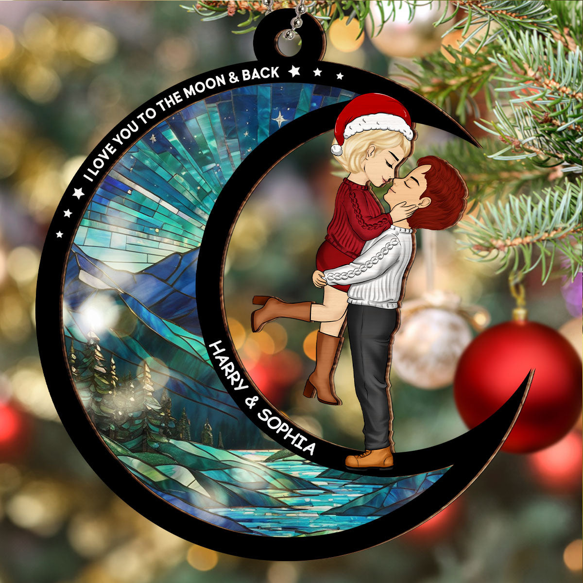 I Love You Today, Tomorrow, Forever - Personalized Custom Suncatcher Ornament