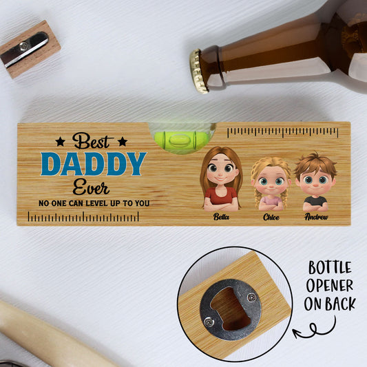 No One Measures Up To You - Personalized Custom Wooden Spirit Level Bottle Opener