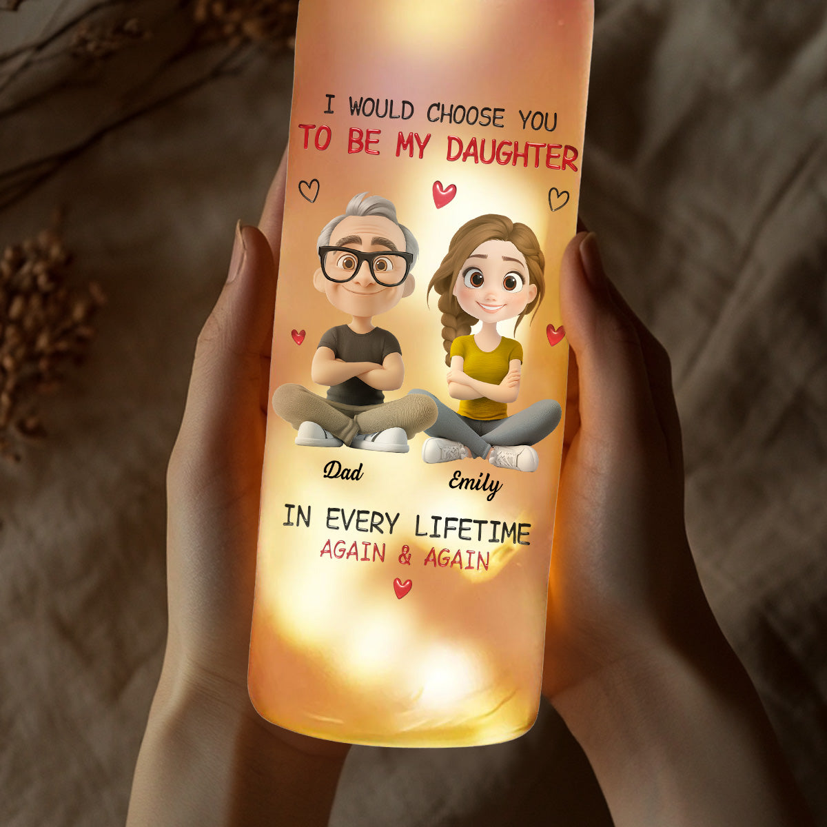 Always Choose You - Personalized Custom Bottle Lamp