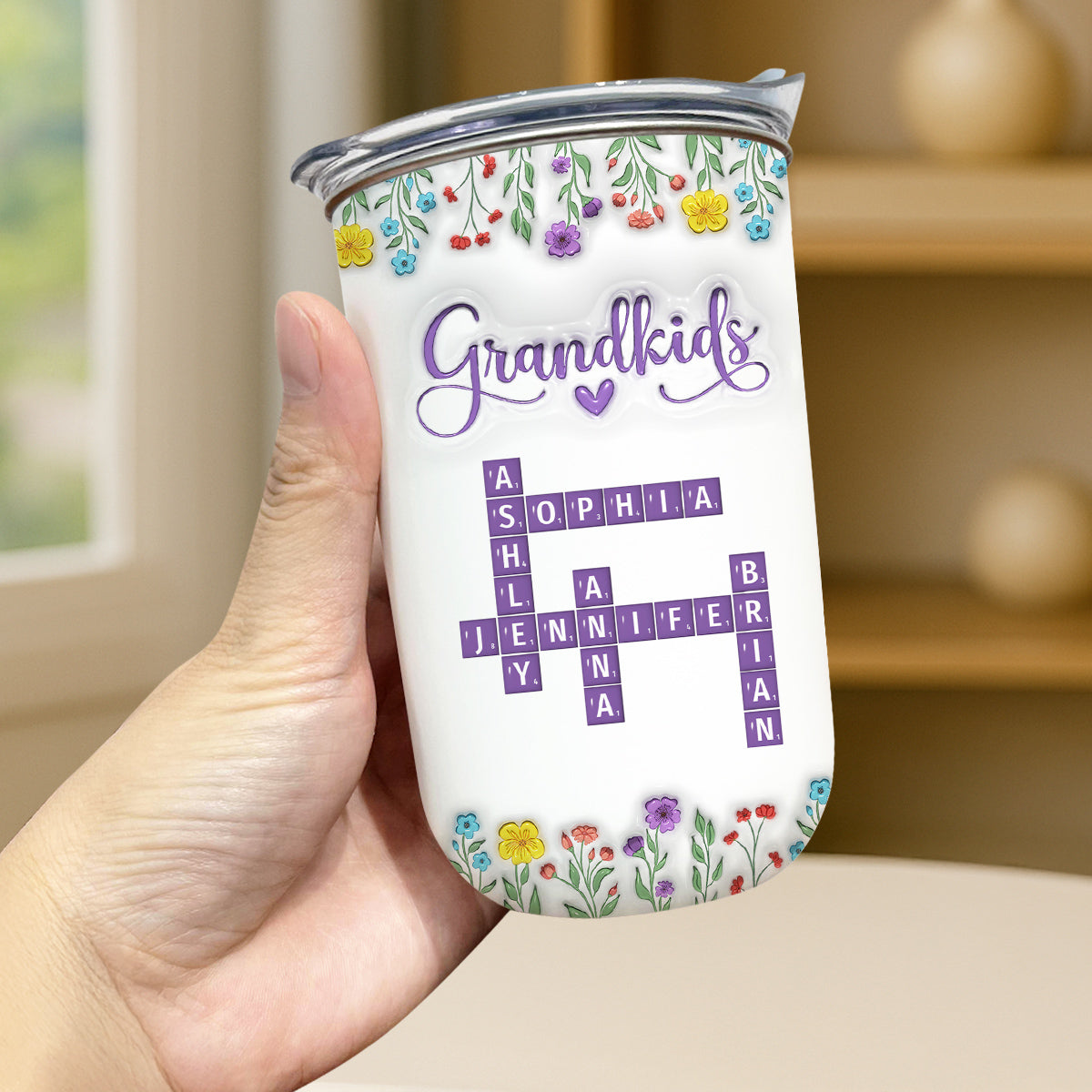 Love My Grandkids Crossword - Personalized Custom 10oz Tumbler